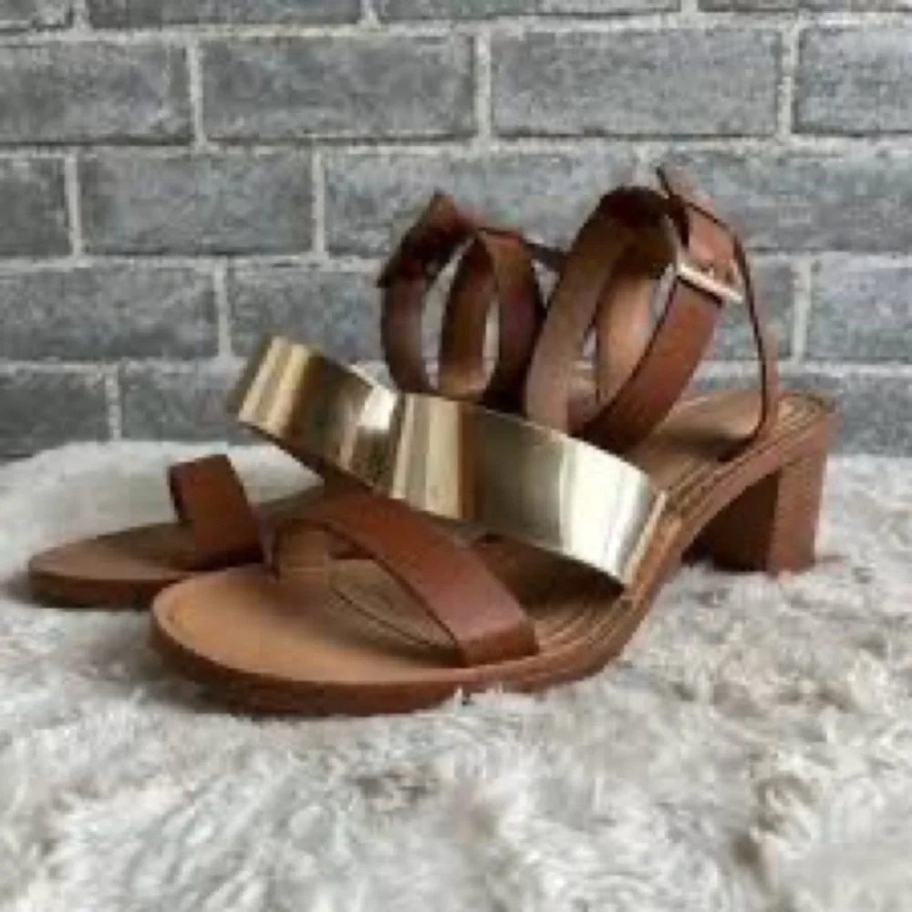 Zara Trafaluc Block Heeled Sandals EU 37 - Picture 3 of 6